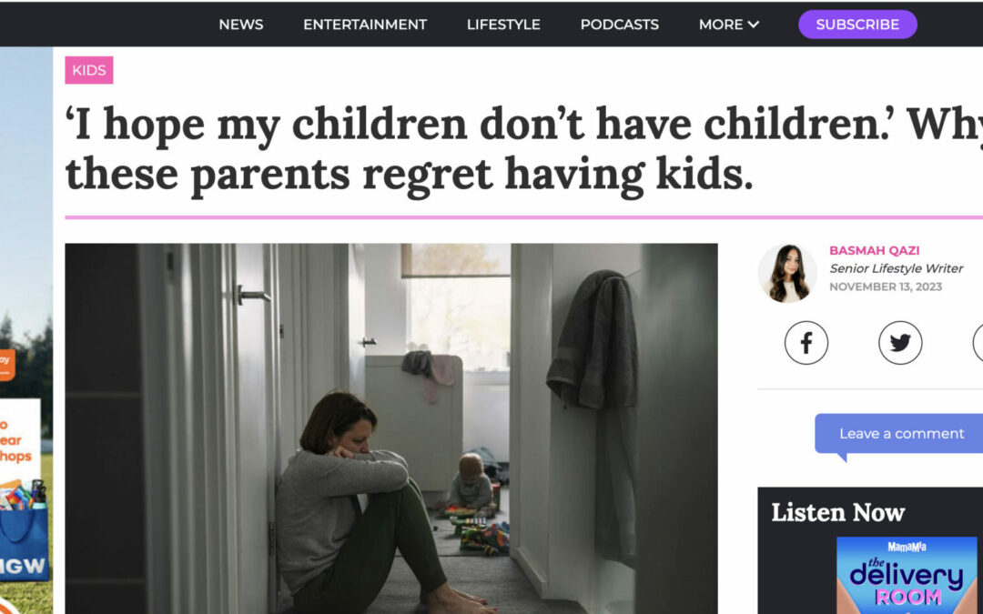 Mamamia | ‘I hope my children don’t have children.’ Why these parents regret having kids.